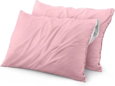 Paquete de 2 fundas de almohada con cremallera a prueba de chinches ropa de cama impermeable utopía Foto 1 de 4
