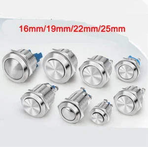 16mm/19mm/22mm/25mm Brass Nickel Plated Screw Foot Metal Button Waterproof - Picture 1 of 39