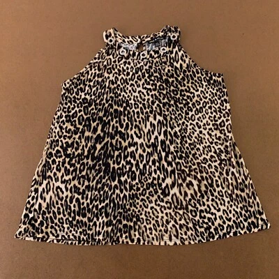 Blusa pulóver sin mangas con estampado de animales marrón mediano Cable & Gauge para mujer Foto 1 de 4