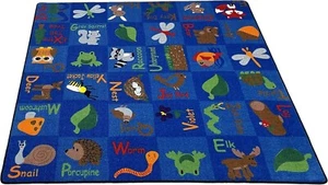 Alfombra para niños Animales en el bosque Alfombra de nailon, 6' x 6', Animales multicolores - Imagen 1 de 5