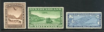 NEWFOUNDLAND SCOTT #C6/8  VF/XF  MINT NEVER & LIGHTLY HINGED--SCOTT $167.70 - Image 1 of 2