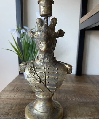 Gold Giraffe Candle Holder, Quirky Vintage Style Candlestick Holder - Image 1 of 4