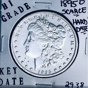 1895 O MORGAN SILVER DOLLAR HI GRADE GENUINE U.S. MINT RARE KEY COIN 2938 - Foto 1 di 3