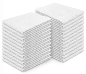 NEW 24 PACK 2 DOZEN WHITE KITCHEN CLEANING BAR TOWELS BARMOPS HEAVY DUTY 16X19 - Picture 1 of 9