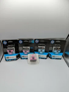 HP02 Ink Cartridges 2 Light Cyan 3 Light Magenta Photosmart NEW Genuine Expired - Picture 1 of 5