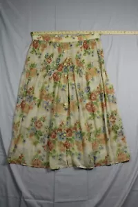 Compagnie Internationale Express Skirt Womens Large Beige Floral Maxi Sheer L - Picture 1 of 9
