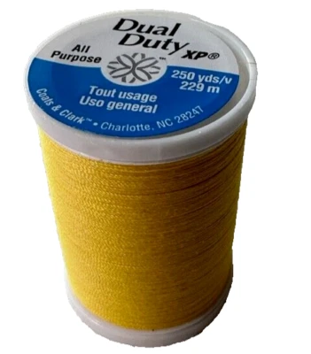 Coats & Clark S910 Thread All-Purpose Dual Duty XP 250 yds (229m) Bright Yellow - Image 1 of 4
