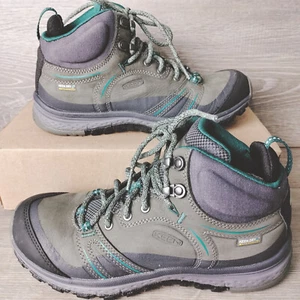 Keen Terradora Boots Womens Size 6 Gray Leather Mid Lace Up Waterproof Hiking - Picture 1 of 15