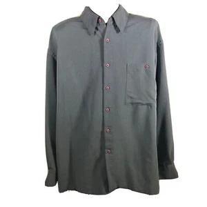 Pierre Cardin Long Sleeve Button Up - Blue/Grey- X Large - Picture 1 of 9