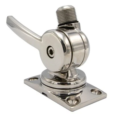 Shakespeare 6187 Sleek & Compact Stainless Steel Rotatable 4-Way Ratchet Mount - Image 1 of 4