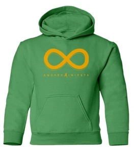 Soccer Legend Retirement 8 Infinite Iniesta Farewell Youth Hooded Sweatshirt - Picture 1 of 12
