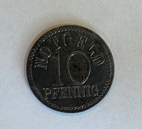 Kreuznach 10 Pfennig Iron Coin Notgeld Funck 259.1 Cover
