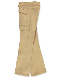 Star Ride Girls' Cargo Pocket Twill Pants Color: sand Size: 7 - Picture 1 of 7