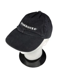 STARBUCKS Coffee Employee Uniform Hat Simple Black Adjustable Baseball - Picture 1 of 7