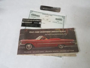 1963 63 Ford Galaxie Convertible Owners Manual & Historical Documents ~ Sunliner - Bild 1 von 5