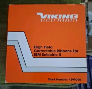 Box of 6 Viking High Yield Correctable Ribbons For IBM Selectric II Typewriter - Picture 1 of 2