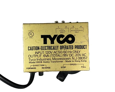 Vintage Tyco HO Scale Model 899B Transformer Railroad Train Power Pack Works - Image 1 of 4