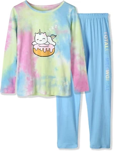Sleepover Pajamas for Girls Size 6-18 Dount Cat Mermaid Caticorn - Picture 1 of 19