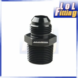 AN10 10 AN Male To 3/4'' NPT Male Straight Adapter Fitting Aluminum Black - Picture 1 of 6