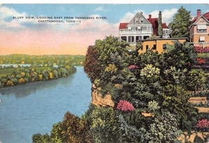 Postal de colección Bluff View Chattanooga Tennessee View From The West CP318 - Imagen 1 de 2