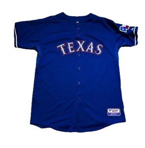 Maglia Baseball Texas Rangers Majestic Cool Base Replica Blu Taglia L - Foto 1 di 6