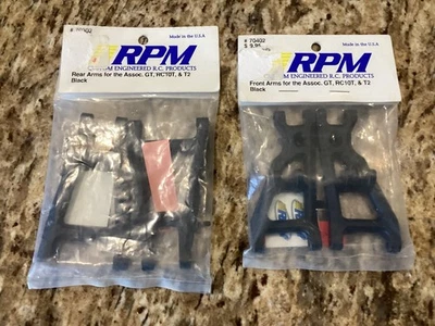 Associated RC10GT,T,T2 RPM Front and Rear A-Arms Black - Image 1 of 2