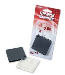 Pocket Magnifying Glass Flip 7x 5x 2.5x Lens Power Carson GN-44 MagniFlip Plus  - Picture 1 of 19