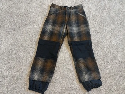 Pantalones de snowboard Burton de lana vintage raros M negros/marrones Foto 1 de 3