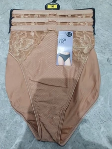 M&S Collection 3pk Wildblooms High Leg Knickers Size 16 RICH AMBER  - Picture 1 of 8