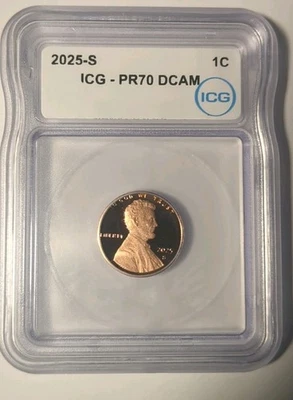 2025 S Proof Lincoln Shield Cent P70 DCAM - Image 1 of 2