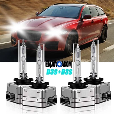For Jaguar XF 2012-2019 D3S HID Xenon Headlight Bulbs Combo High Low Beam Kit - Image 1 of 4