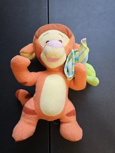 Disney Mein erster Tigger Plüsch Baby Rassel Spielzeug Winnie Puuh 10 Zoll mit Froschdecke - Bild 1 von 5