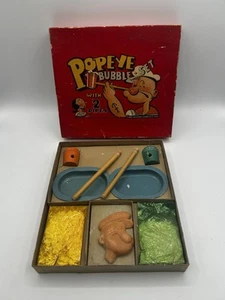 RARO 1936 POPEYE JUEGO DE BURBUJAS COMPLETO 2 TUBOS 2 BANDEJAS 2 ESCAMAS DE BURBUJAS JABÓN POPEYE - Imagen 1 de 12