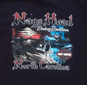 Camiseta Harley Davidson Motorcycle Dealer Nags Head Pirate gráfica negra grande - Imagen 1 de 7