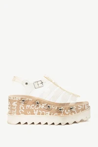 Stella McCartney Elyse Clear PVC Platform Wedge Fisherman Sandals, Size US 5.5 - Bild 1 von 10