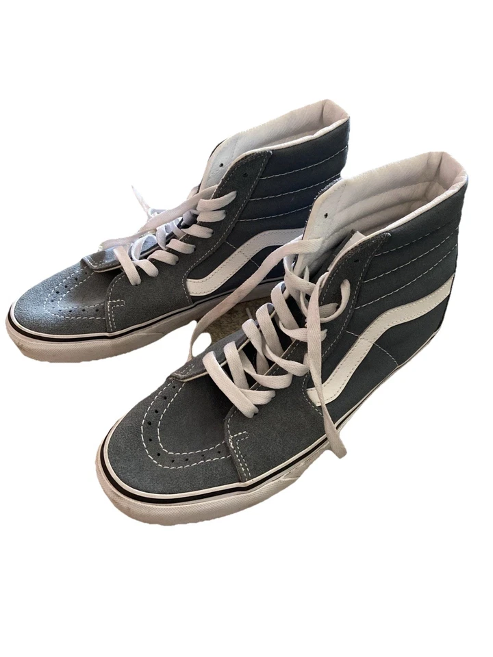 Zapatillas altas Vans Sk8-Hi, gris/blanco, unisex, para hombre 9,5 Foto 1 de 4