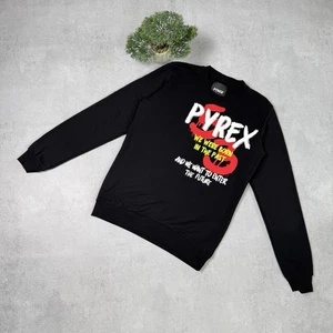 Felpa uomo Pyrex Big Logo nera taglia M  - Foto 1 di 23