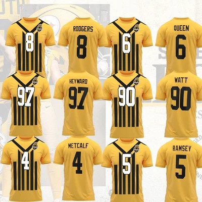 Pittsburgh Steelers Gold Throwback: Metcalf, Rodgers, Watt, Heyward, Ramsey,... Foto 1 de 4