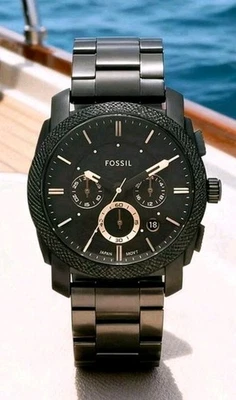 Orologio Uomo FOSSIL FS4682 Chronografo. Nero Opaco **ULTIMI SCONTI 2025** - Immagine 1 di 4