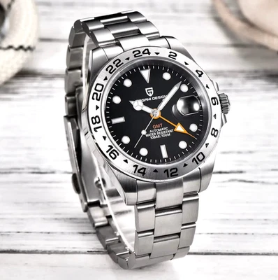 42MM PAGANI DESIGN Automatic Men's Watch Sapphire100M Waterproof Stainless NEW - Image 1 of 4