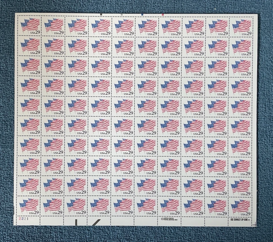 Scott #2531, 29c Flags on Parade, Mint sheet/100, LL #2221, MNH (R11-31) - Image 1 of 1