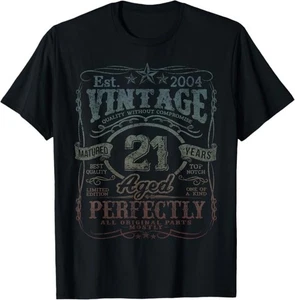 Vintage 2004 Limited Edition Shirt 21 year old 21st Birthday T-Shirt - Picture 1 of 11