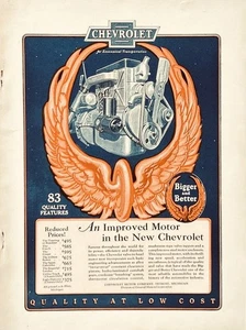 1928 Anzeige Chevrolet verbessertes Ventil im Kopf Motor hydro-laminierte Nockenwellenräder - Bild 1 von 1