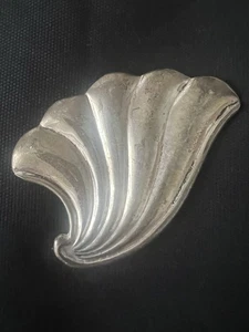 VINTAGE MEXICO STERLING SILVER WAVES MODERNIST PIN BROOCH/PENDANT 25 Gr - Picture 1 of 10