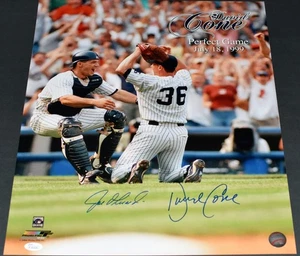DAVID CONE & JOE GIRARDI SIGNED NEW YORK YANKEES PERFECT GAME 16x20 PHOTO JSA - Picture 1 of 1