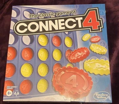 CONNECT 4 , BY HASBRO ,NEW + SEALED , - Image 1 of 2