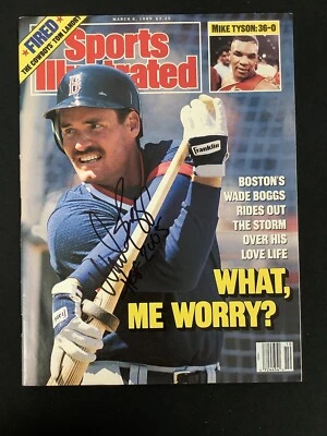 Wade Boggs Signed Sports Illustrated Mag 3/6/89 No Label Baseball Auto HOF JSA - Image 1 of 4