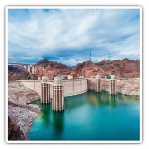 2 x quadratische Aufkleber 10 cm - Hooer Dam Nevada USA #45354 - Bild 1 von 9