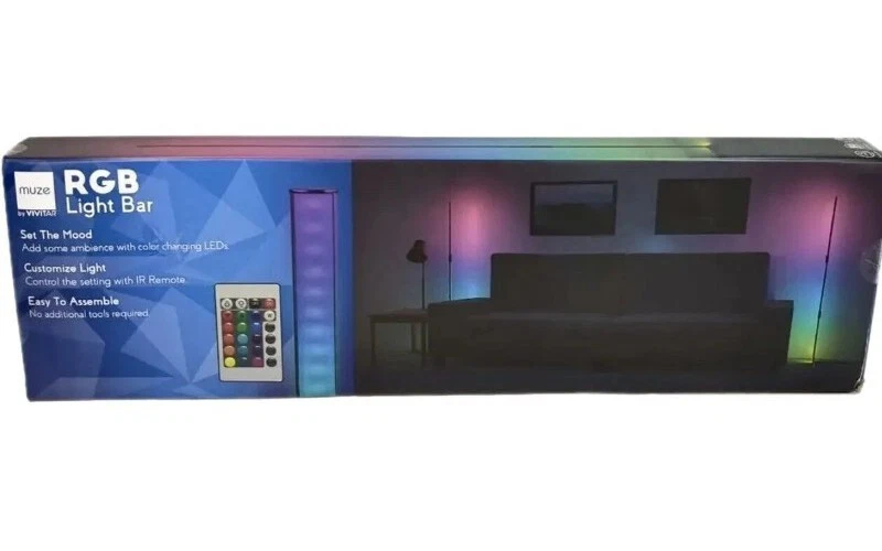 Muze by Vivitar 55 Inch RGB Light Bar LED Color Changing USB Powered