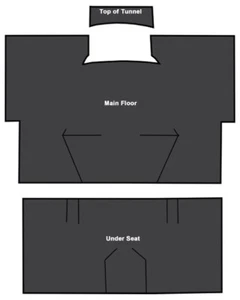 1973-86 Chevrolet C10 Suburban Passenger Area Sound Deadener 3pc EVA - Picture 1 of 1